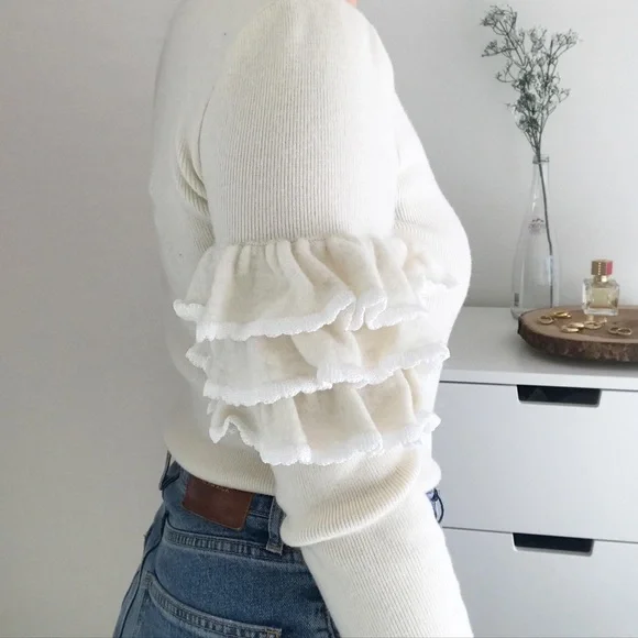 Club Monaco Ruffle Sweater - Picture 4 of 5